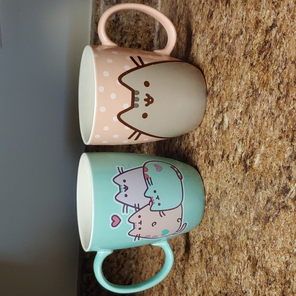 SET OF 2 12oz Pusheen Stoneware Coffee/Tea Mugs